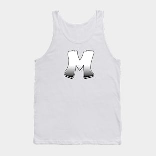 Letter M - White / Grey fade Tank Top